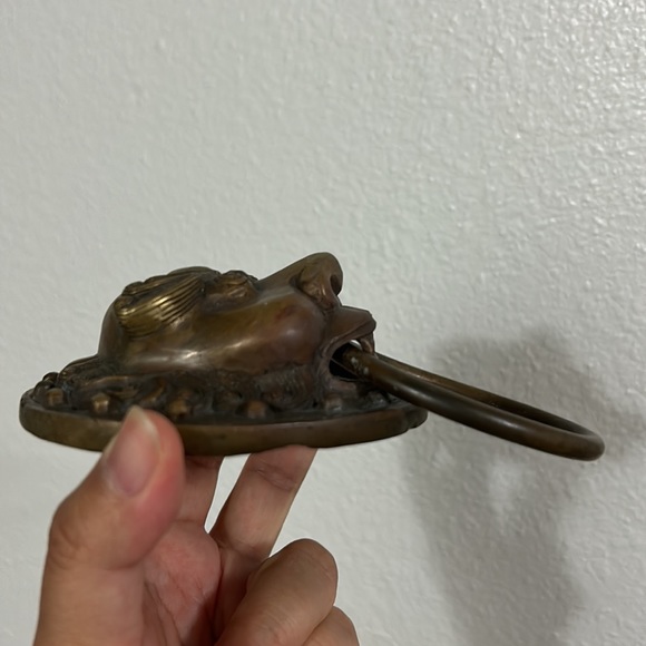 🖤Vtg Chinese Brass Door knocker - Picture 8 of 16
